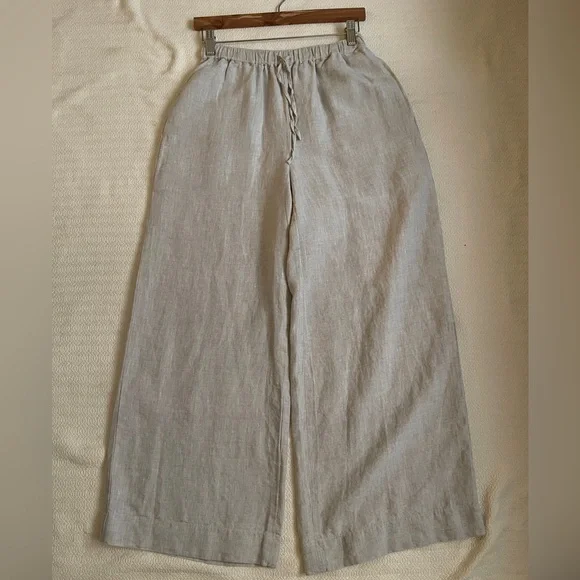 Aritzia Little Moon Globetrot Wide Leg Pants (๐ฏ organic linen) - Picture 1 of 13